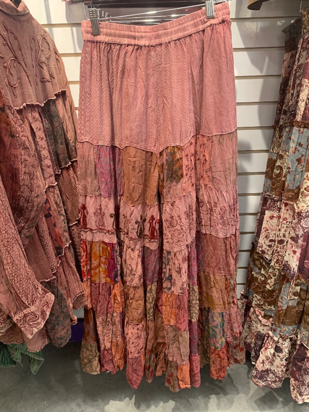 NWT Young Thread mauve wide leg patchwork pant - Picture 2 of 2